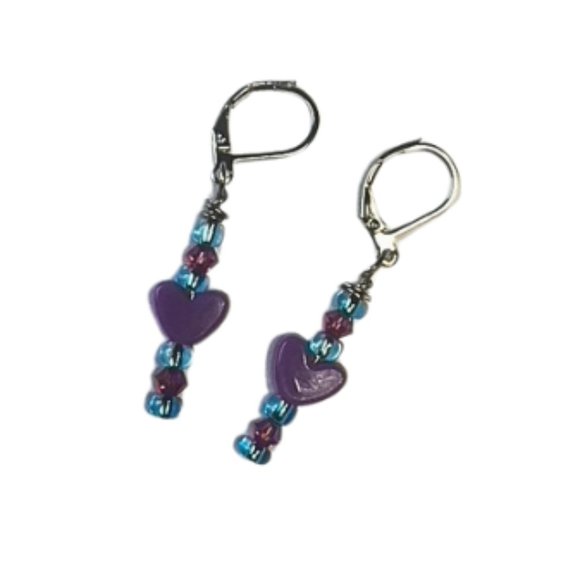 🍒 Dangle Swarovski Crystal Hand Crafted Earrings W/ 925 Hooks🐥 - Picture 1 of 3